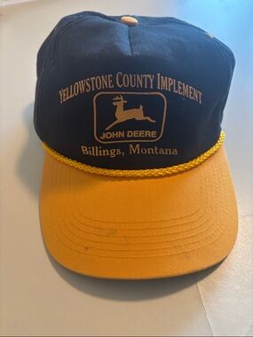 John Deere Navy and Gold Yellowstone County Implement Billings Hat